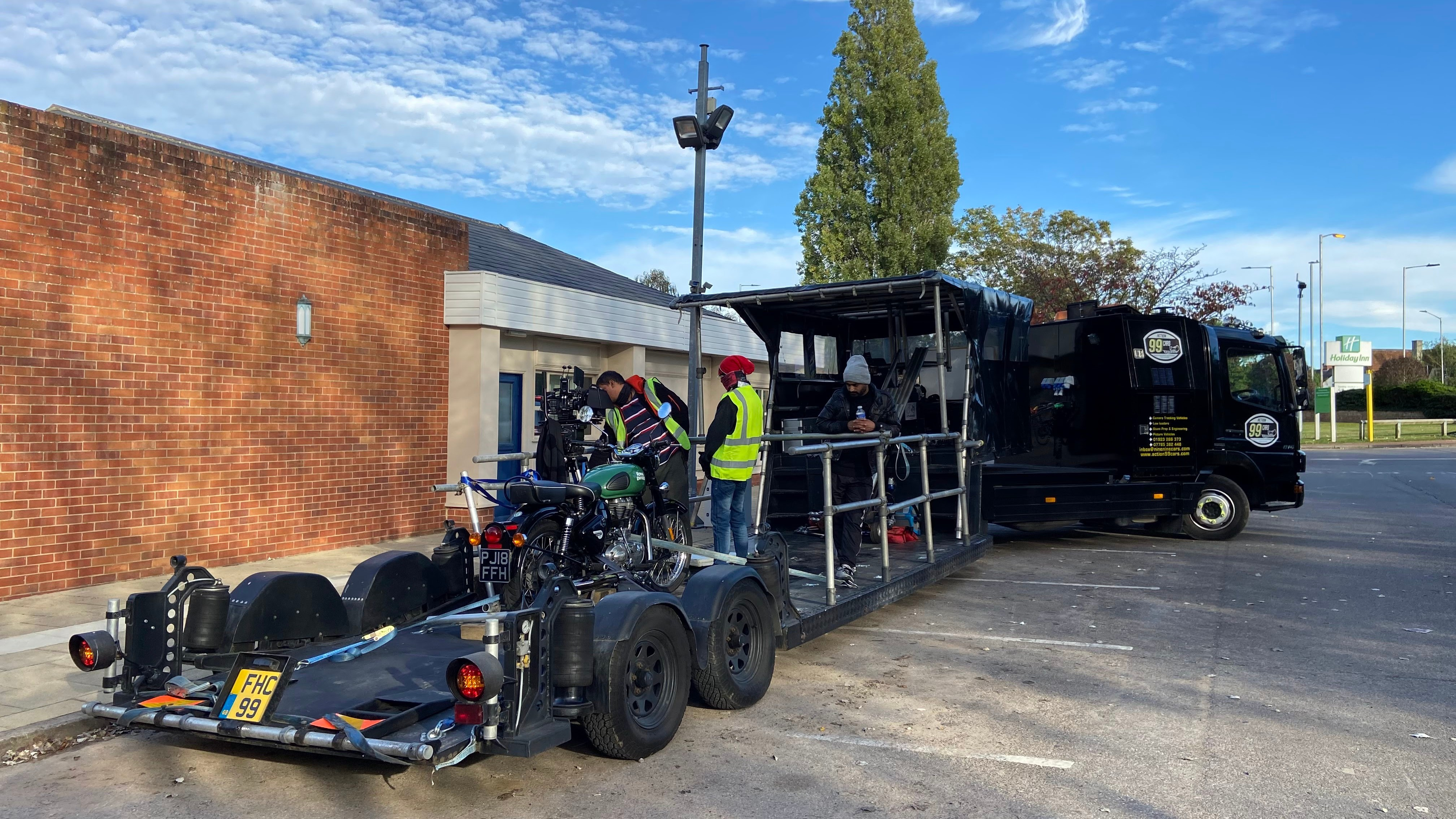 Action scene filming